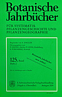 Cover image of: Botanische Jahrbücher für Systematik, Pflanzengeschichte und Pflanzengeographie Band 125 Heft 2