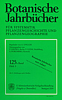 Cover image of: Botanische Jahrbücher für Systematik, Pflanzengeschichte und Pflanzengeographie Band 125 Heft 3