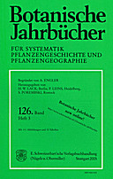Cover image of: Botanische Jahrbücher für Systematik, Pflanzengeschichte und Pflanzengeographie Band 126 Heft 3