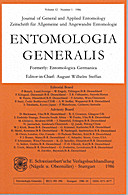 Cover image of: Entomologia Generalis Volume 12 Number 1