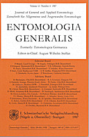 Cover image of: Entomologia Generalis Volume 12 Number 4