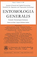 Cover image of: Entomologia Generalis Volume 13 Number 3-4