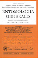 Cover image of: Entomologia Generalis Volume 17 Number 2
