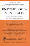 Cover image of: Entomologia Generalis Volume 18 Number 1-2