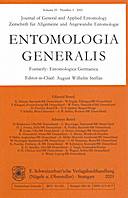Cover image of: Entomologia Generalis Volume 25 Number 3