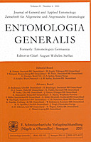 Cover image of: Entomologia Generalis Volume 25 Number 4