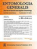 Cover image of: Entomologia Generalis Volume 39 Number 3-4