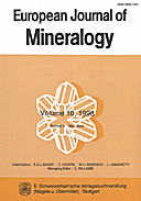 Cover image of: European Journal of Mineralogy Volume 10 Number 3