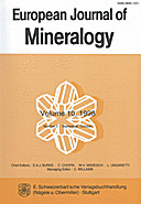 Cover image of: European Journal of Mineralogy Volume 10 Number 5
