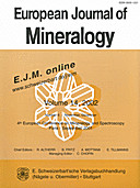 Cover image of: European Journal of Mineralogy Volume 14 Number 6