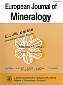Cover image of: European Journal of Mineralogy Volume 15 Number 1
