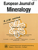 Cover image of: European Journal of Mineralogy Volume 17 Number 2