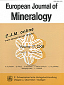 Cover image of: European Journal of Mineralogy Volume 17 Number 5