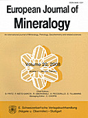 Cover image of: European Journal of Mineralogy Volume 20 Number 1