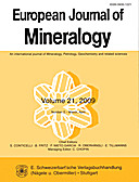 Cover image of: European Journal of Mineralogy Volume 21 Number 2