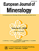 Cover image of: European Journal of Mineralogy Volume 21 Number 4
