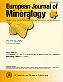 Cover image of: European Journal of Mineralogy Volume 22 Number 4