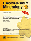 Cover image of: European Journal of Mineralogy Volume 23 Number 3