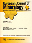 Cover image of: European Journal of Mineralogy Volume 24 Number 1