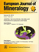 Cover image of: European Journal of Mineralogy Volume 24 Number 2