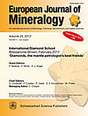 Cover image of: European Journal of Mineralogy Volume 24 Number 4