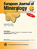 Cover image of: European Journal of Mineralogy Volume 25 Number 1