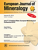 Cover image of: European Journal of Mineralogy Volume 25 Number 4