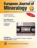 Cover image of: European Journal of Mineralogy Volume 25 Number 5