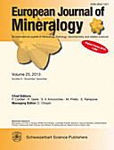 Cover image of: European Journal of Mineralogy Volume 25 Number 6