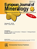 Cover image of: European Journal of Mineralogy Volume 31 Number 1