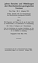 Cover image of: Jahresberichte und Mitteilungen des Oberrheinischen Geologischen Vereins Band 4 Heft 1