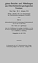 Cover image of: Jahresberichte und Mitteilungen des Oberrheinischen Geologischen Vereins Band 4 Heft 2