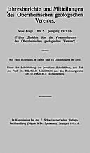Cover image of: Jahresberichte und Mitteilungen des Oberrheinischen Geologischen Vereins Band 5 Heft 1