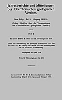 Cover image of: Jahresberichte und Mitteilungen des Oberrheinischen Geologischen Vereins Band 5 Heft 2