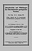 Cover image of: Jahresberichte und Mitteilungen des Oberrheinischen Geologischen Vereins Band 10
