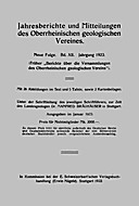 Cover image of: Jahresberichte und Mitteilungen des Oberrheinischen Geologischen Vereins Band 12