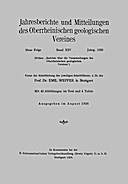Cover image of: Jahresberichte und Mitteilungen des Oberrheinischen Geologischen Vereins Band 14