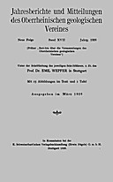 Cover image of: Jahresberichte und Mitteilungen des Oberrheinischen Geologischen Vereins Band 17
