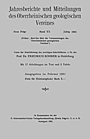 Cover image of: Jahresberichte und Mitteilungen des Oberrheinischen Geologischen Vereins Band 20