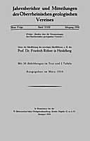 Cover image of: Jahresberichte und Mitteilungen des Oberrheinischen Geologischen Vereins Band 23
