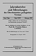 Cover image of: Jahresberichte und Mitteilungen des Oberrheinischen Geologischen Vereins Band 24