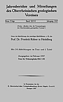 Cover image of: Jahresberichte und Mitteilungen des Oberrheinischen Geologischen Vereins Band 26