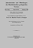 Cover image of: Jahresberichte und Mitteilungen des Oberrheinischen Geologischen Vereins Band 27