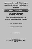 Cover image of: Jahresberichte und Mitteilungen des Oberrheinischen Geologischen Vereins Band 28