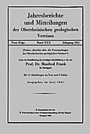 Cover image of: Jahresberichte und Mitteilungen des Oberrheinischen Geologischen Vereins Band 30