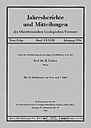 Cover image of: Jahresberichte und Mitteilungen des Oberrheinischen Geologischen Vereins Band 38