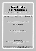 Cover image of: Jahresberichte und Mitteilungen des Oberrheinischen Geologischen Vereins Band 39