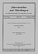 Cover image of: Jahresberichte und Mitteilungen des Oberrheinischen Geologischen Vereins Band 40