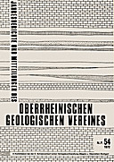 Cover image of: Jahresberichte und Mitteilungen des Oberrheinischen Geologischen Vereins Band 54