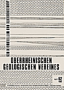 Cover image of: Jahresberichte und Mitteilungen des Oberrheinischen Geologischen Vereins Band 62